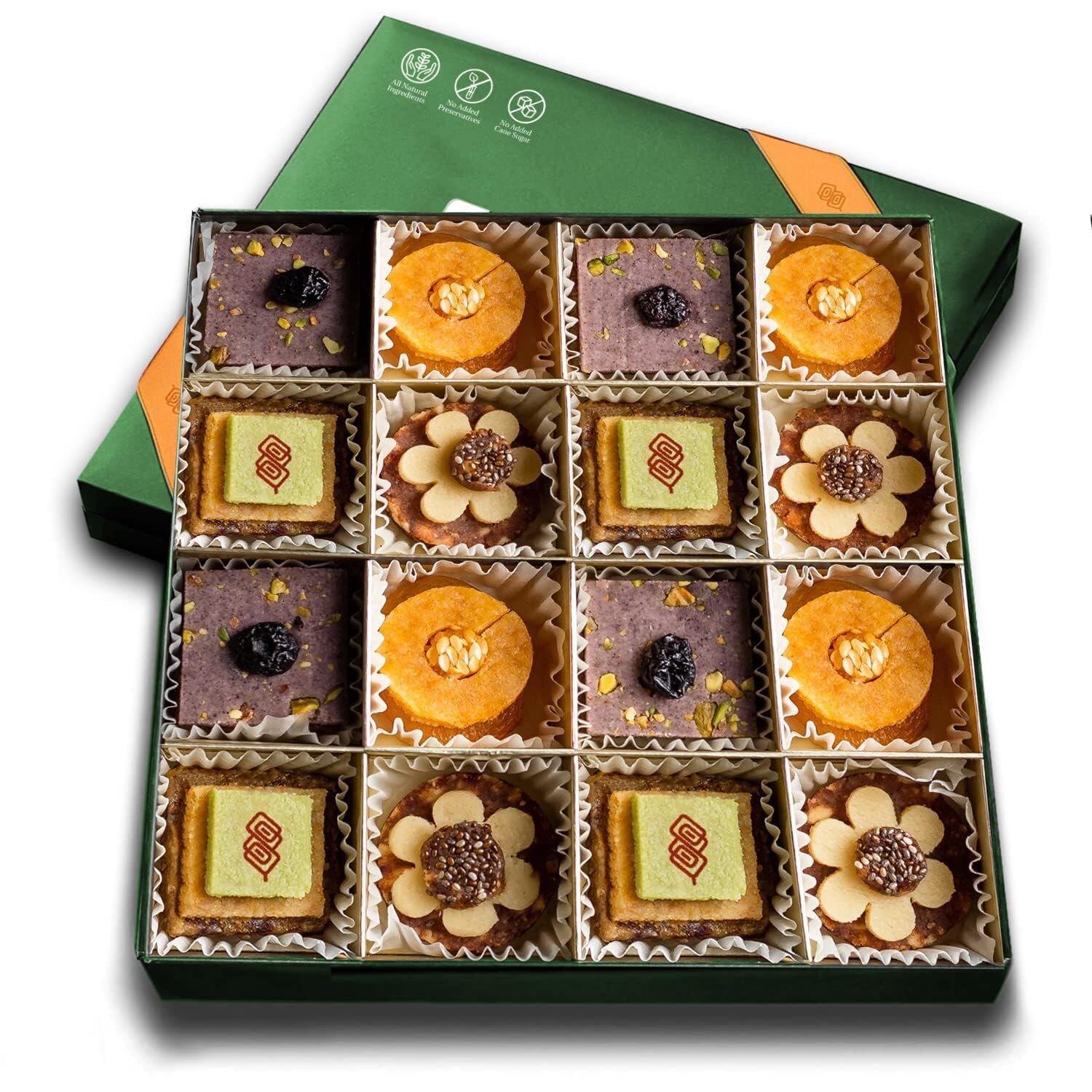 LAUMIÈRE GOURMET FRUITS Superfood Parfait Collection - Dried Fruit Gift Basket - 16 Pcs - Gluten Free - Vegan - Green