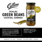 Collins Gourmet Pickled Green Beans For Cocktails - Spicy Crunchy Green Beans - Enhanced Condiment Garnish For Cocktails, Bloody Mary, Antipasto, Condiments, Or Salads - 12Oz
