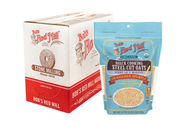 Bobs Red Mill Organic Quick cooking Steel cut Oats, 22-ounce (Pack of 4)