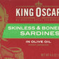 King Oscar Skinless & Boneless SARDINES in Olive Oil 4.4oz (9 Pack)