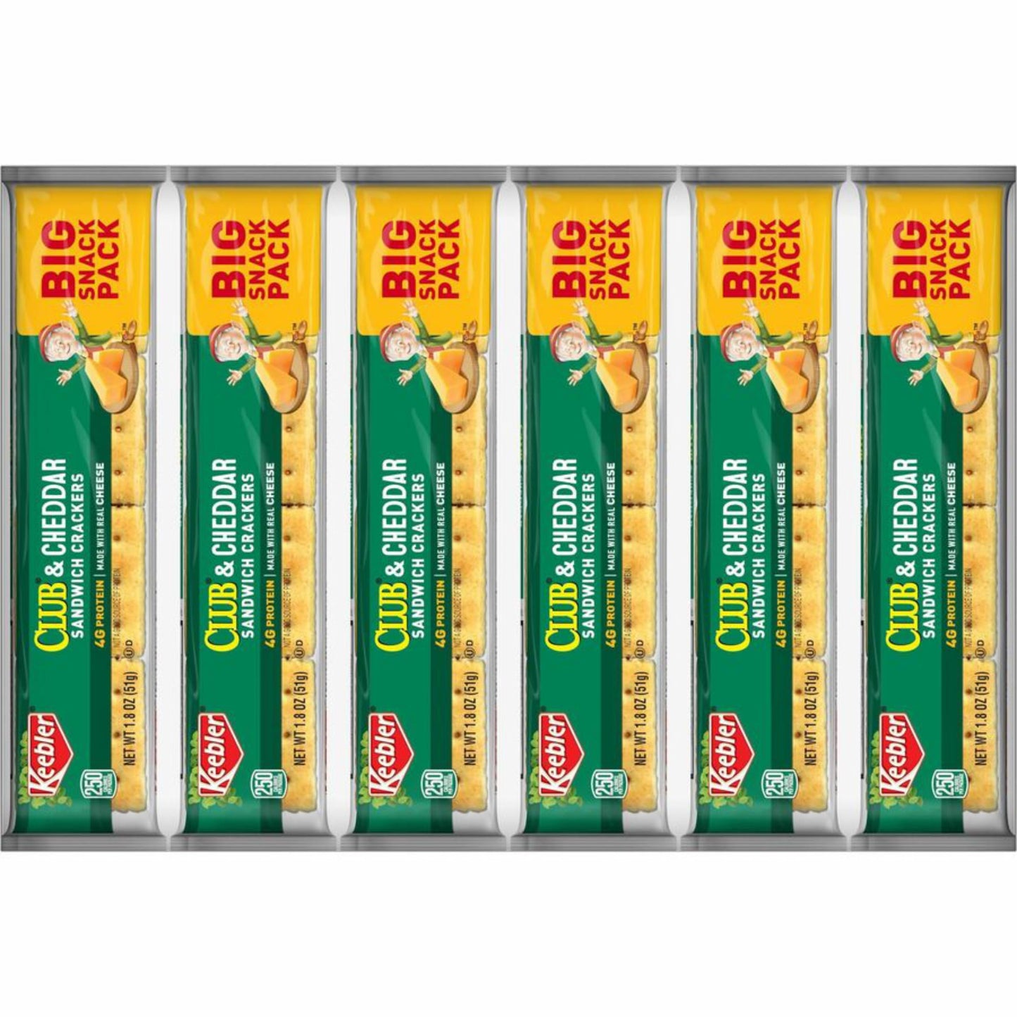 Keebler Products - Keebler - Sandwich Cracker, Club & Cheddar, 8-Cracker Snack Pack, 12 Packs/Box - Sold As 1 Box - Individually