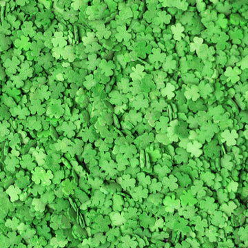 St. Patricks Day Sprinkles - 10 Oz - Green Shamrock Sprinkles - Clover Cupcake Toppings - Bulk Shamrock Shaped Quins For Cookies