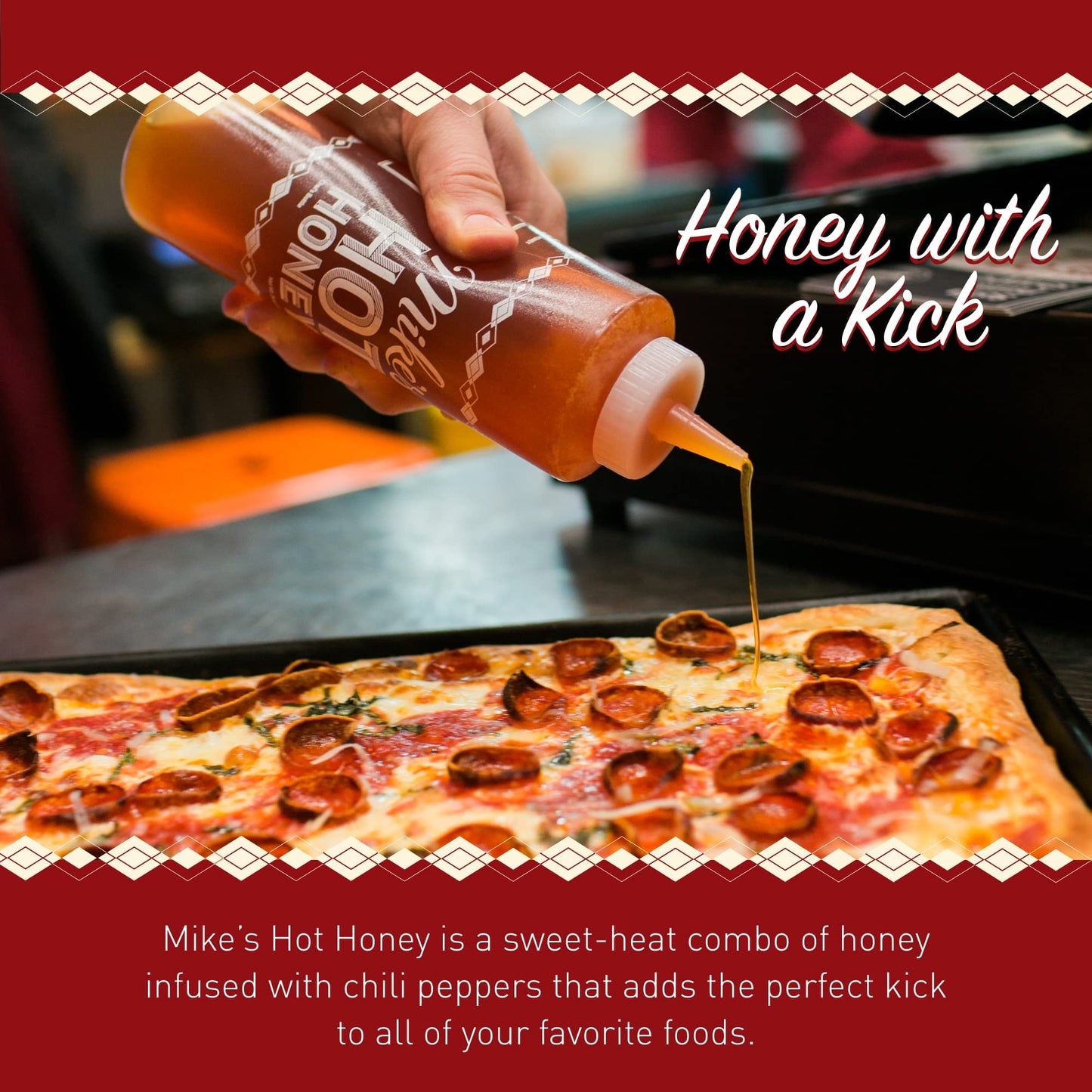 Mike'S Hot Honey, America'S #1 Brand Of Hot Honey, Spicy Honey, All Natural 100% Pure Honey Infused With Chili Peppers, Gluten-F