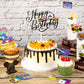 Outus 51 Pcs 80s Retro Cake Topper Set, Colorful Paperboard Cupcake Toppers for Party Supplies