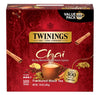 Twinings Chai Black Tea Individually Wrapped Bags, 100 Count (Pack Of 1), Richly Blended With Warm Spices, Caffeinated, Enjoy Ho