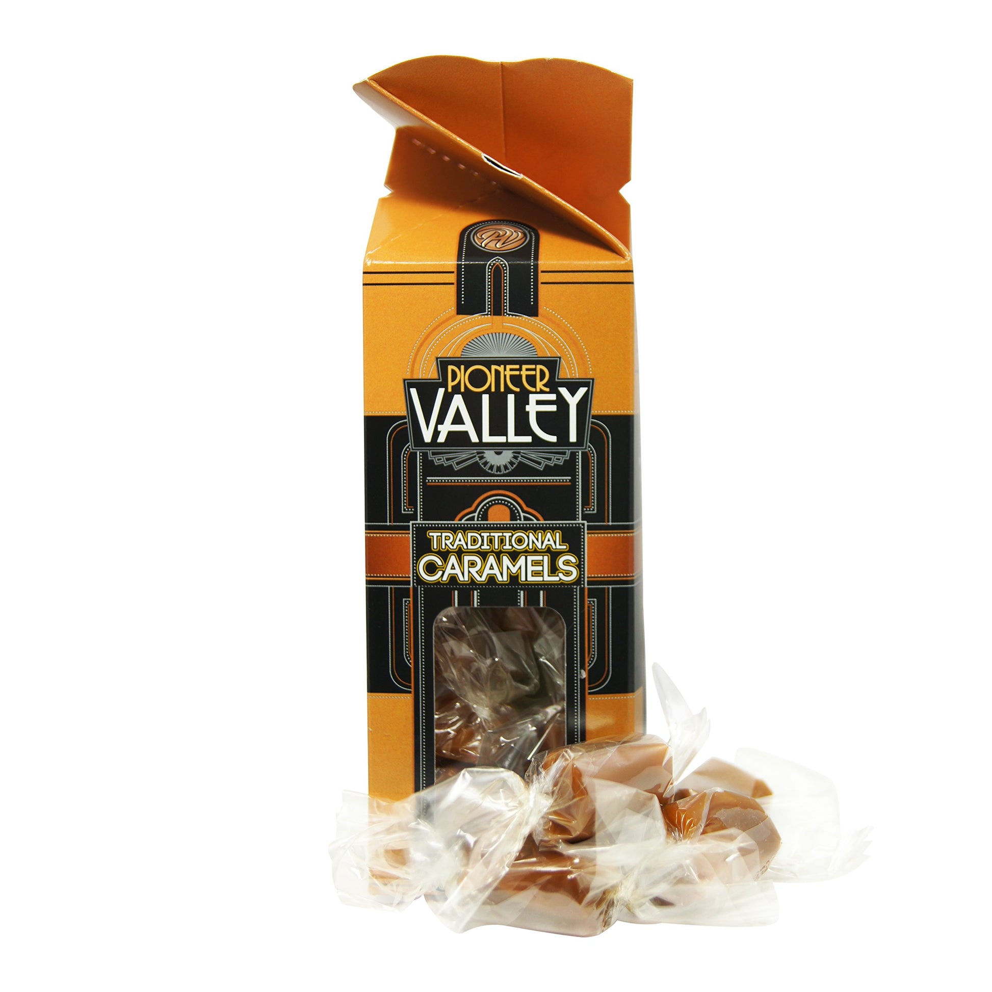 Traditional Caramels 8Oz Box By Pioneer Valley (Soft, Premium Quality, Artisanal Caramels)