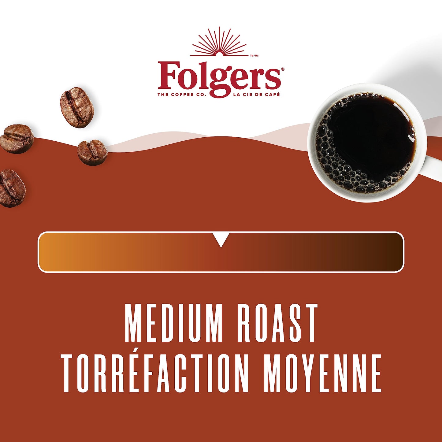 Folgers Classic Roast Medium Dark Roast, Ground Coffee, 816G Canister