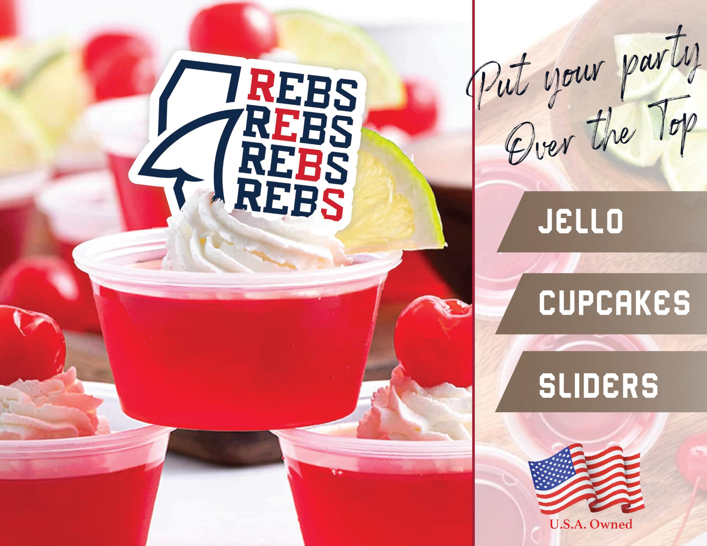 Ole Miss Rebels Cupcake Toppers (24 Pcs) University Of Mississippi Rebels Party Supplies For Football, Birthday Gift, Graduation