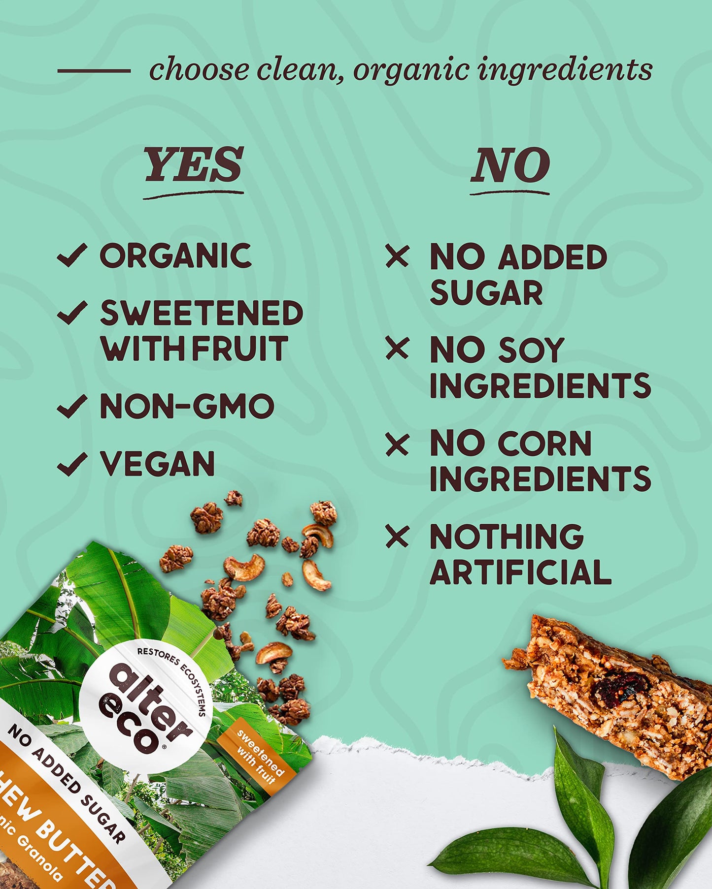 Alter Eco Cashew Butter Granola, Healthy, Organic Breakfast & Snack, Naturally Sweetened With Fruit, Vegan, No Artificial Sugars