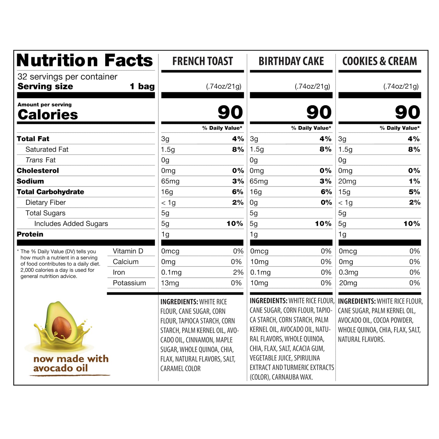 Drizzilicious Mini Rice Cakes Variety Pack - Rice Crisps  Healthy Snack for mature-themeds and Kids  Flavored Rice Cakes  Vegan  Gluten Free  Allergen Free  Only 90 Calories Per Bag - .74 oz (Pack of 32)