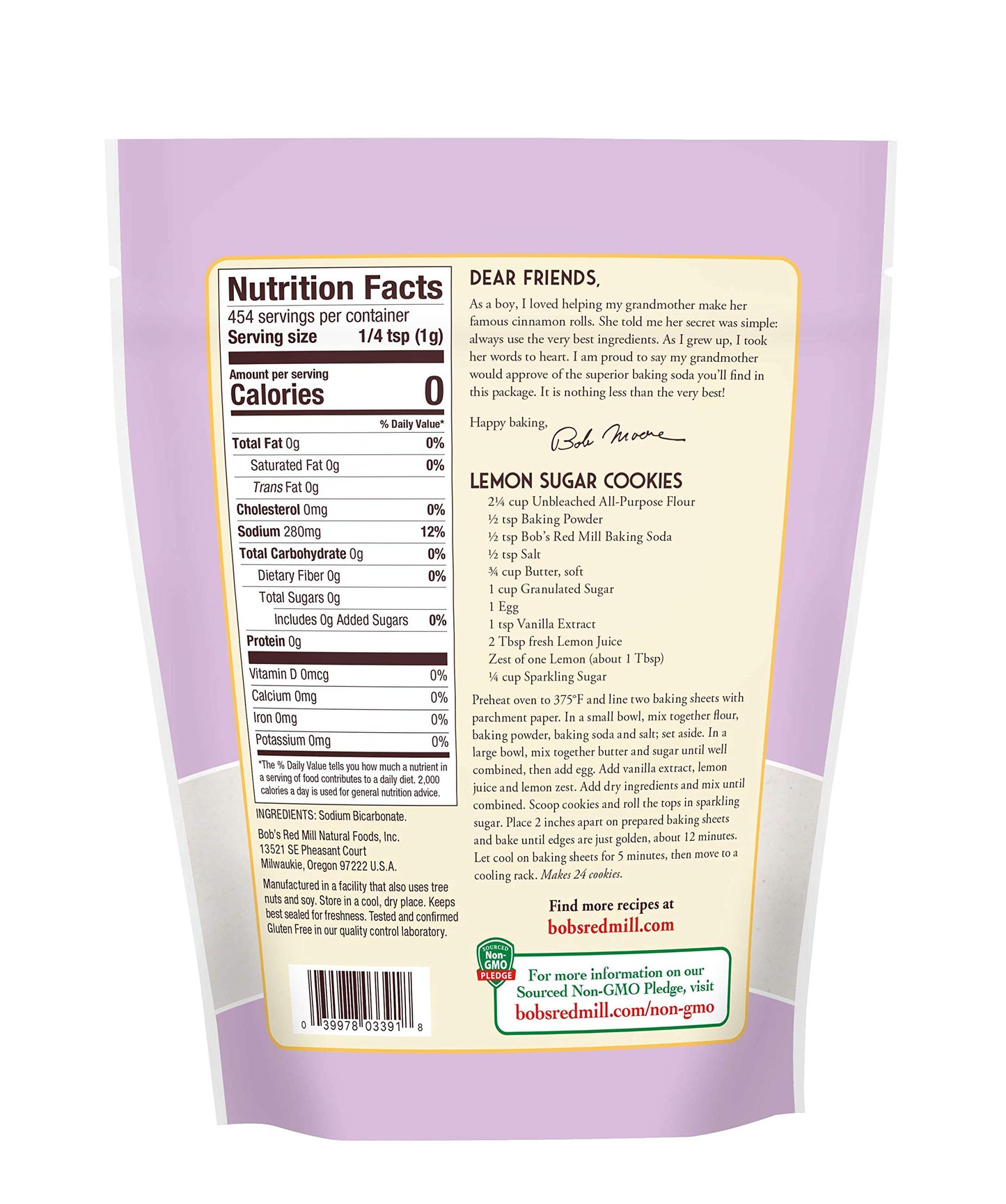 Bob's Red Mill Pure Baking Soda -- 16 oz (Pack of 2)