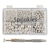 Kasvan silver Mix Sugar Sprinkles - Edible Candy Pearls with 4-Claw Sprinkle Pen,118g/4.16 Oz, Gift Box Pack, Baking Cake Decora