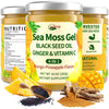 ACEYO Sea Moss Gel 4-in-1  Irish SeaMoss with Black Seed Oil & Ginger Rich in Minerals & Vitamins Immunity & Health Support Non-GMO  Vegan Mango Pineapple Flavor 10 oz (Pack of 1)