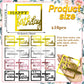 16 Pcs Happy Birthday Cake Toppers Mirror Acrylic Cake Topper Side Cake Decorations Cake Inserts Cake Decorating Supplies Cupcak