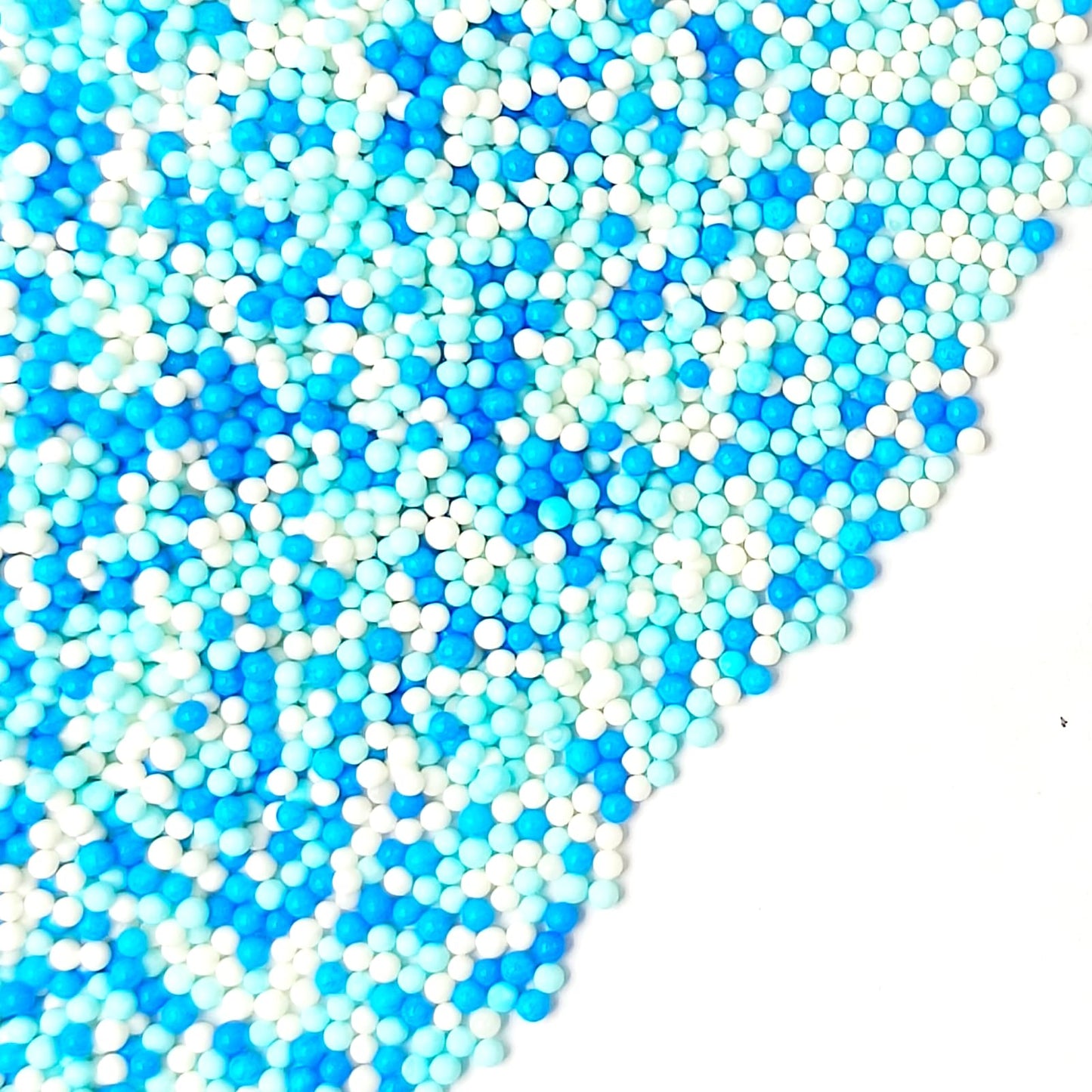 Homipooty Nonpareils Sprinkles 2mm Mini Pearls, Edible Blue and White Sugar Sprinkles for Baking, Cake Decorating, 110g/3.88oz
