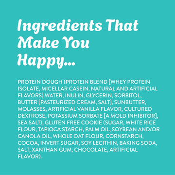 Twisted Dough - 2 Pack Cookie Monster Protein Cookie Dough | Healthy Ready To Eat Dessert | 100 Grams Of Whey Protein In Each Ja