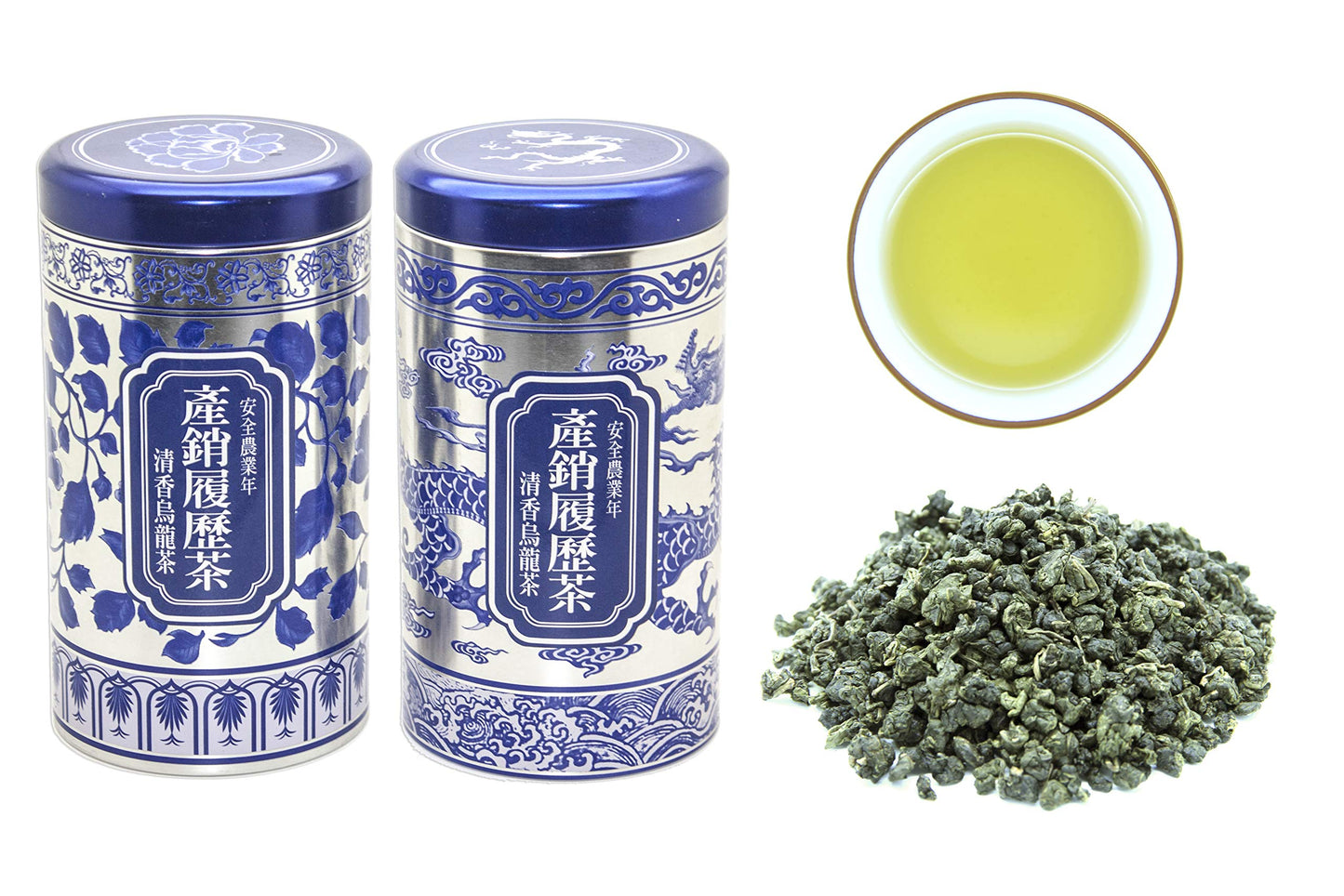 Lugu Alpine Oolong Loose Tea Leaves Set - 2 x 150G ?????? Taiwan Oolong, Hand-picked Organic Leaves Gift Set