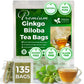 FRESHDRINKUS Ginkgo Biloba Leaf Tea Bags, 100% Natural, Vegan, 135 Tea Bags