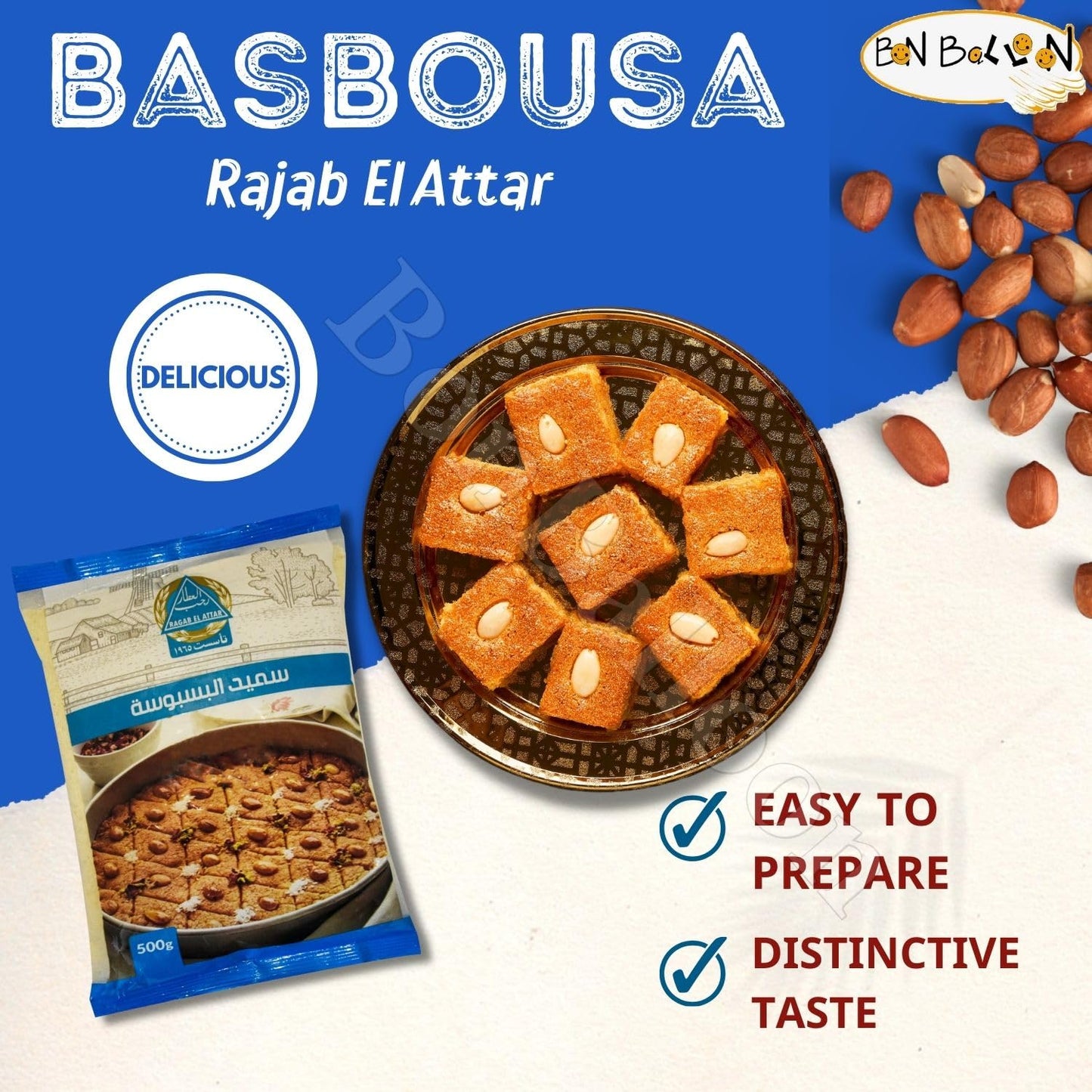 Ragab El Attar Basbousa Semolina Basboussa Egyptian Basbosa Basboosa Powder Basbousah Mix Basbousa Cake Harisah Hareesa Haresee