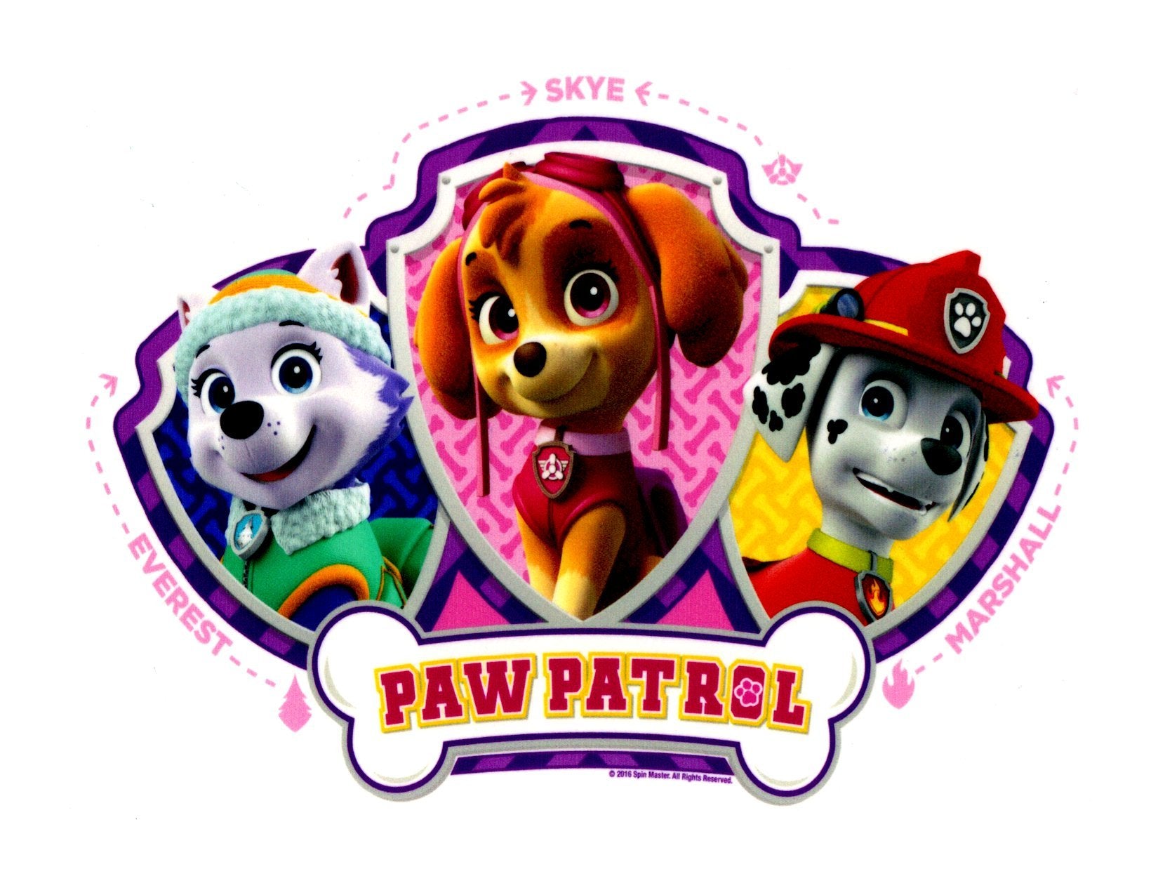 Paw Patrol Skye, Everest And Mars Licensed Edible Cake Topper By ...
