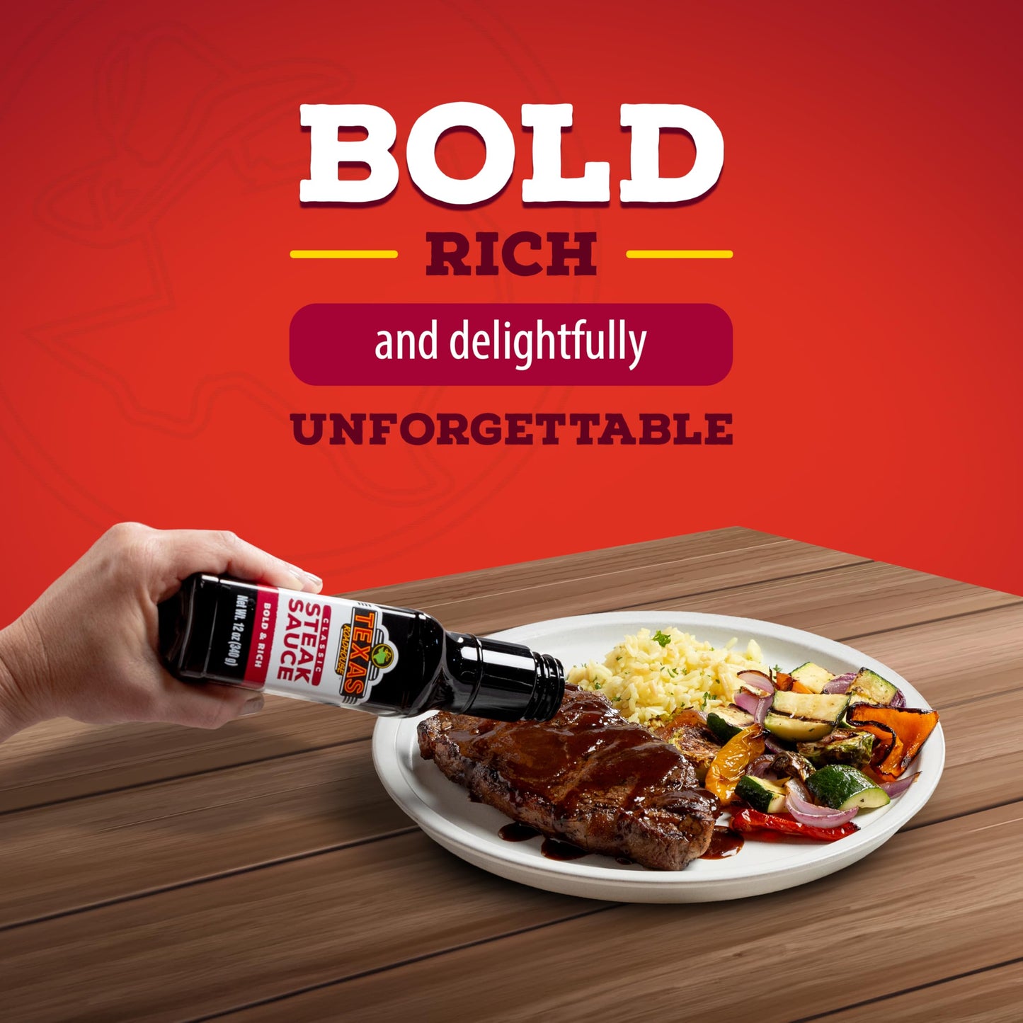 Texas Roadhouse Classic Steak Sauce, 12 oz Bottle - Perfect Marinade & Dipping Sauce with Vinegar, Onion & Garlic Flavor