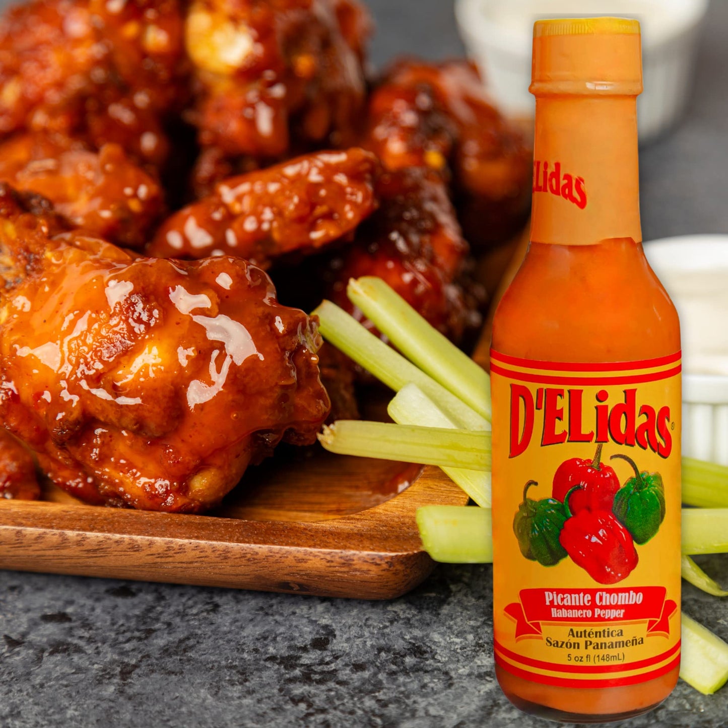 DELidas Habanero Hot Sauce, Natural Non-GMO Keto Friendly, 5 Fl Oz (Pack of 3)