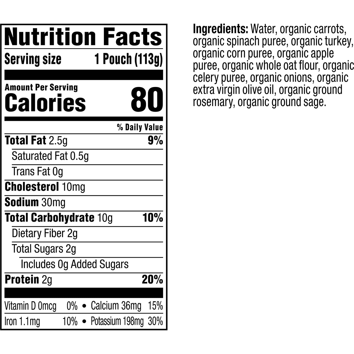 Plum Organics Stage 3 Organic Baby Food - Carrot, Spinach, Turkey, Corn, Apple, And Oat - 4 Oz Pouch (Pack Of 12) - Organic Baby