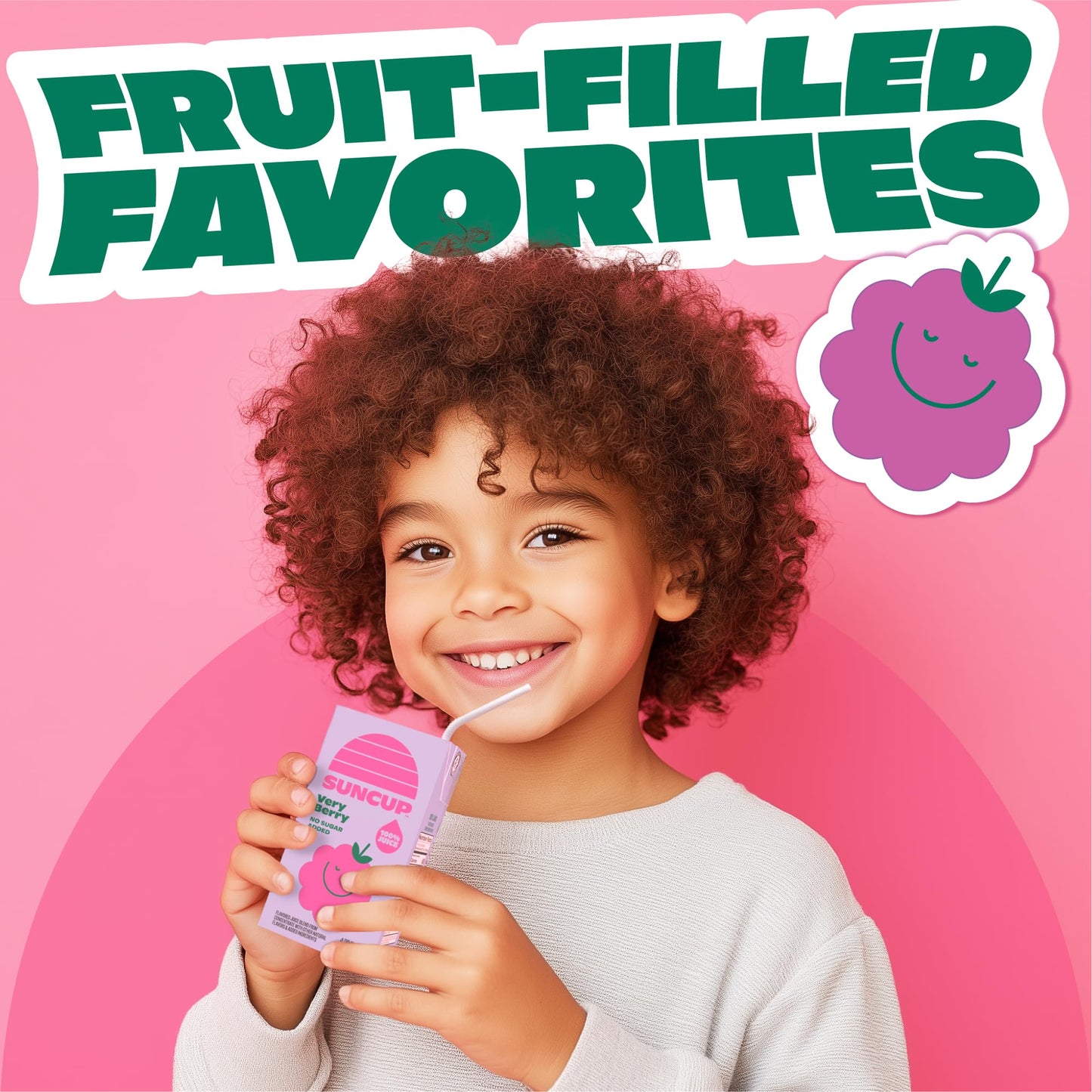 SunCup Juice - Fruit Punch (40 Pack) 4.23 oz Juice Box with Straw | 100% Fruit Punch Blend for Kids, Bulk Pack for School Lunche
