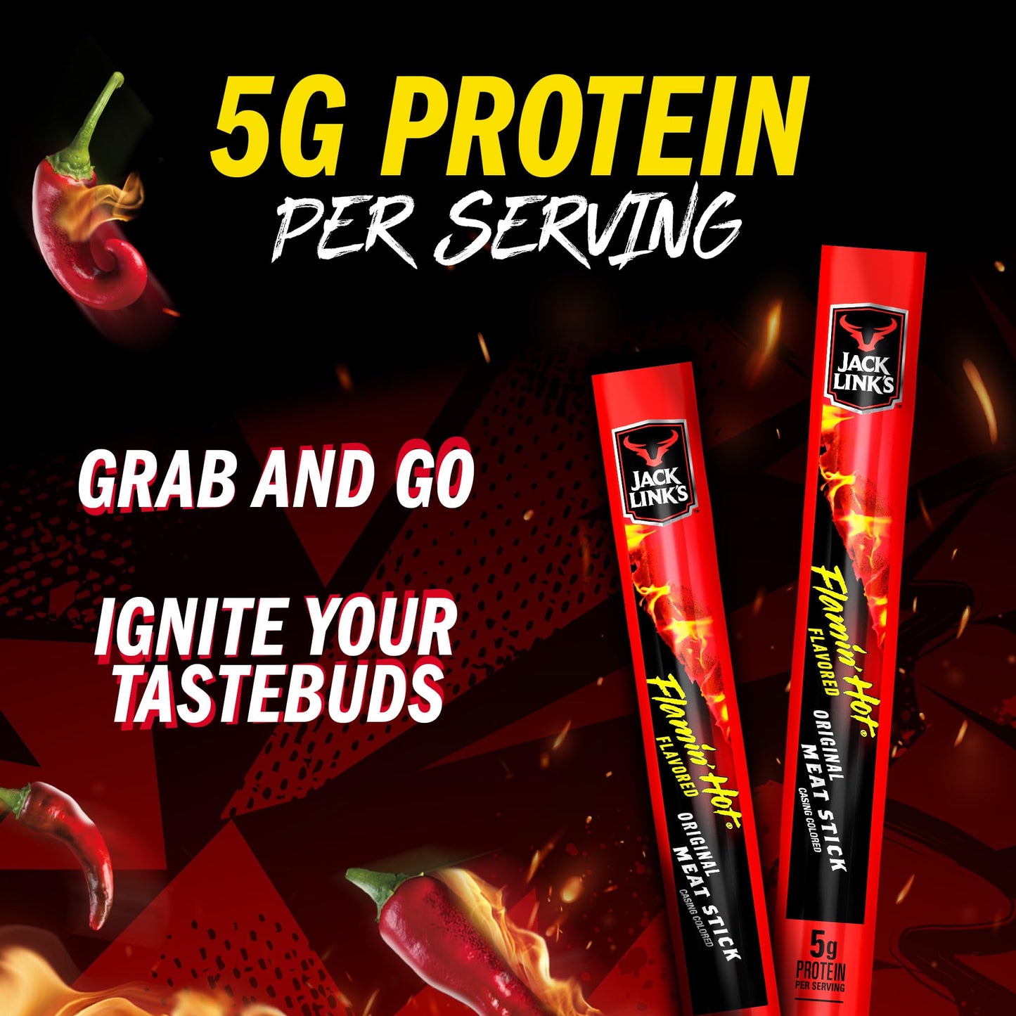 Frito Lay Jack Link'S Meat Stick Flamin' Hot (Pack Of 20)