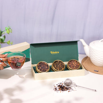 Teaniru, Novelty Tea Gift Box - 1 Carton (Box Of 20) | Assorted Loose Leaf Tea Sampler Gift - 3 Flavors In Luxury Gift Box | Bul