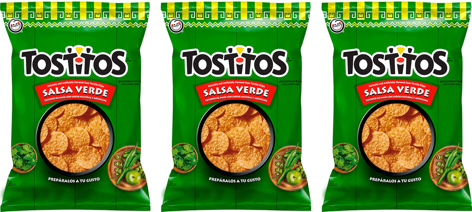 Salsa Verde Value Pack Bundled by SUPERDEALS | 74.4 grams/2.625 Oz Bag | Salsa Verde | Pack of 3 with mystery gift. Original Mex