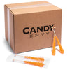 Orange Rock Candy Sugar Sticks - Orange Flavored - 144 Individually Wrapped Candy