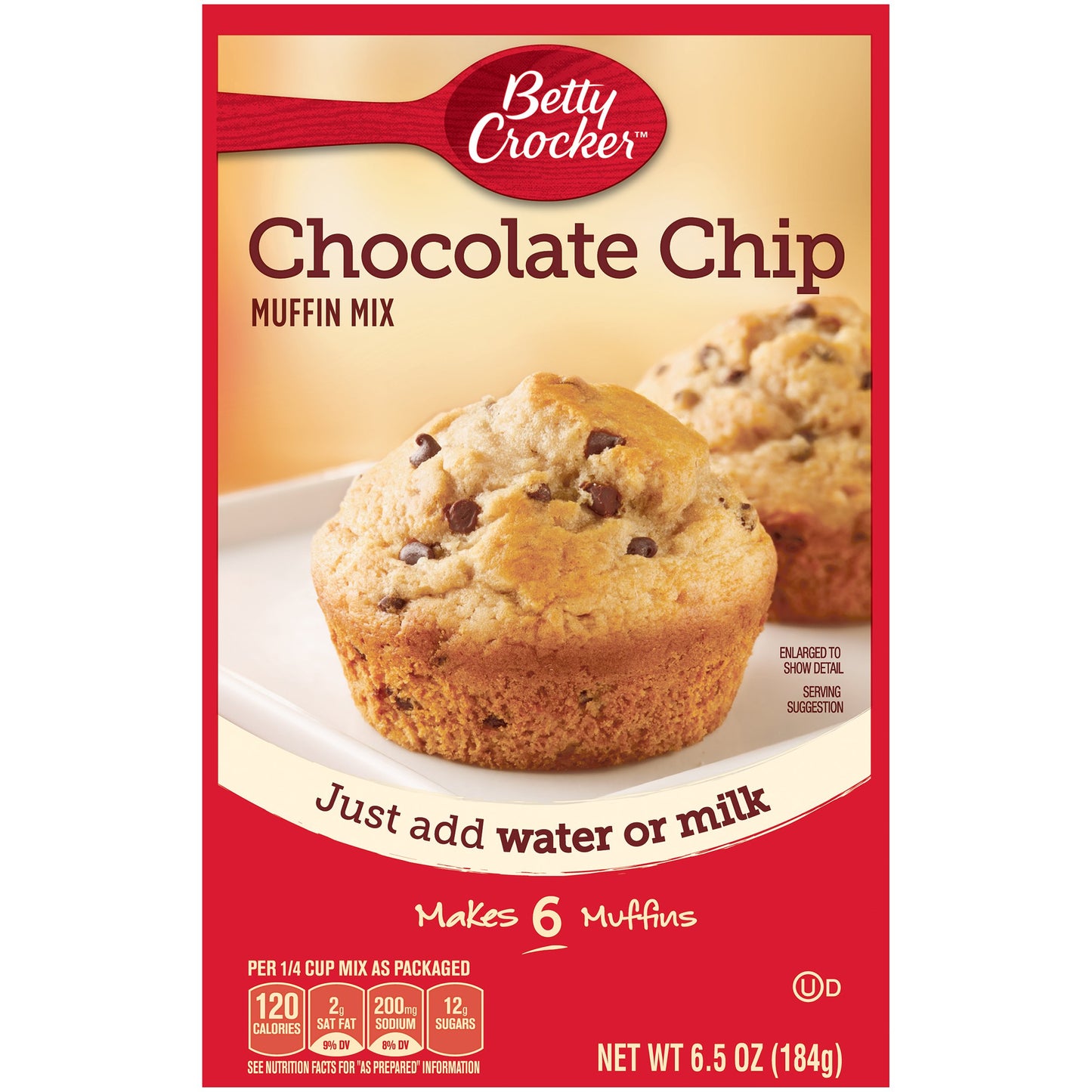 Betty Crocker Muffin Mix Chocolate Chip 6.5 Oz 12 Packs