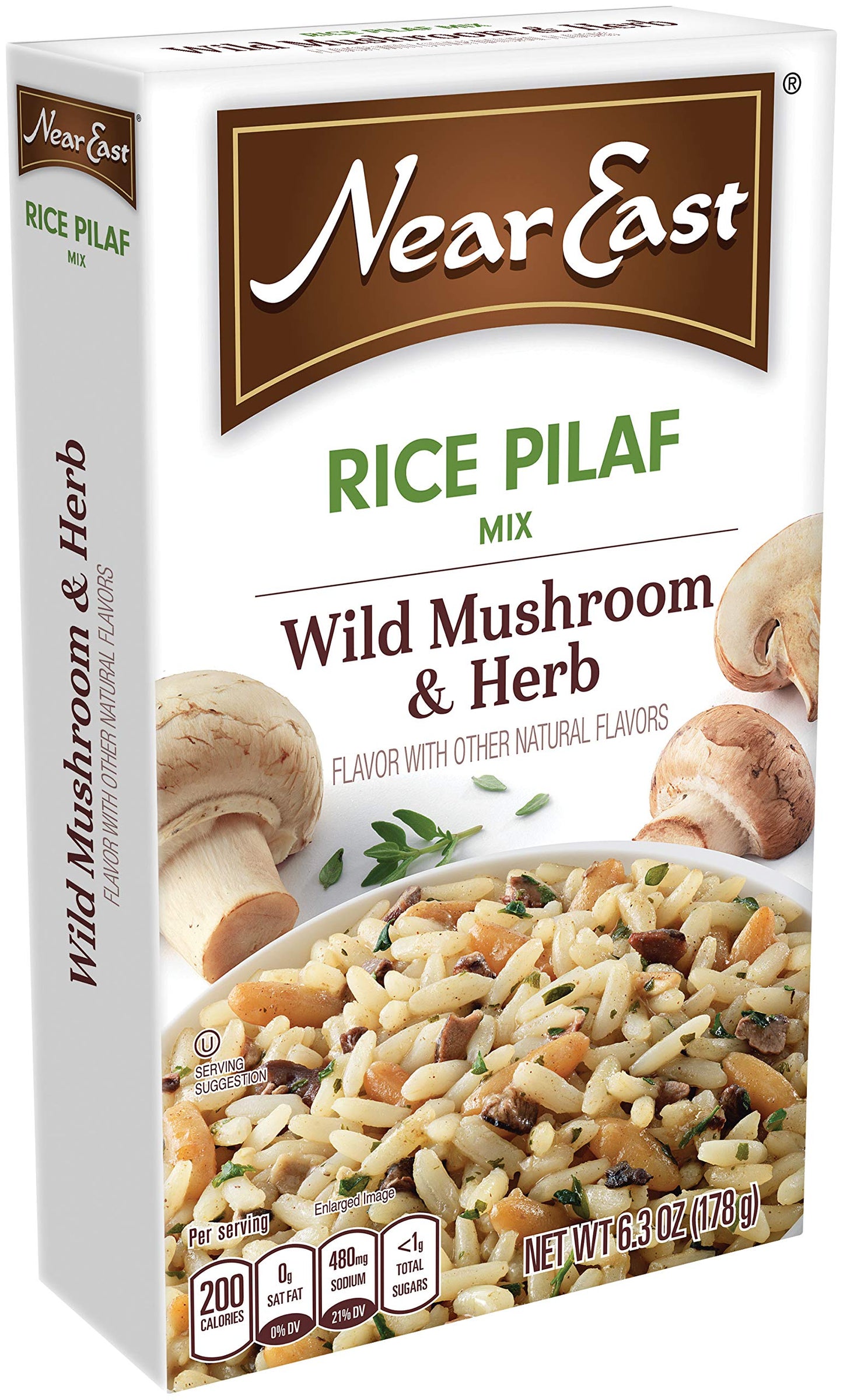 Near East Wild Mushrooms & Herbs Rice Pilaf Mix, 6.3-Ounce Boxes (Pack of 12)