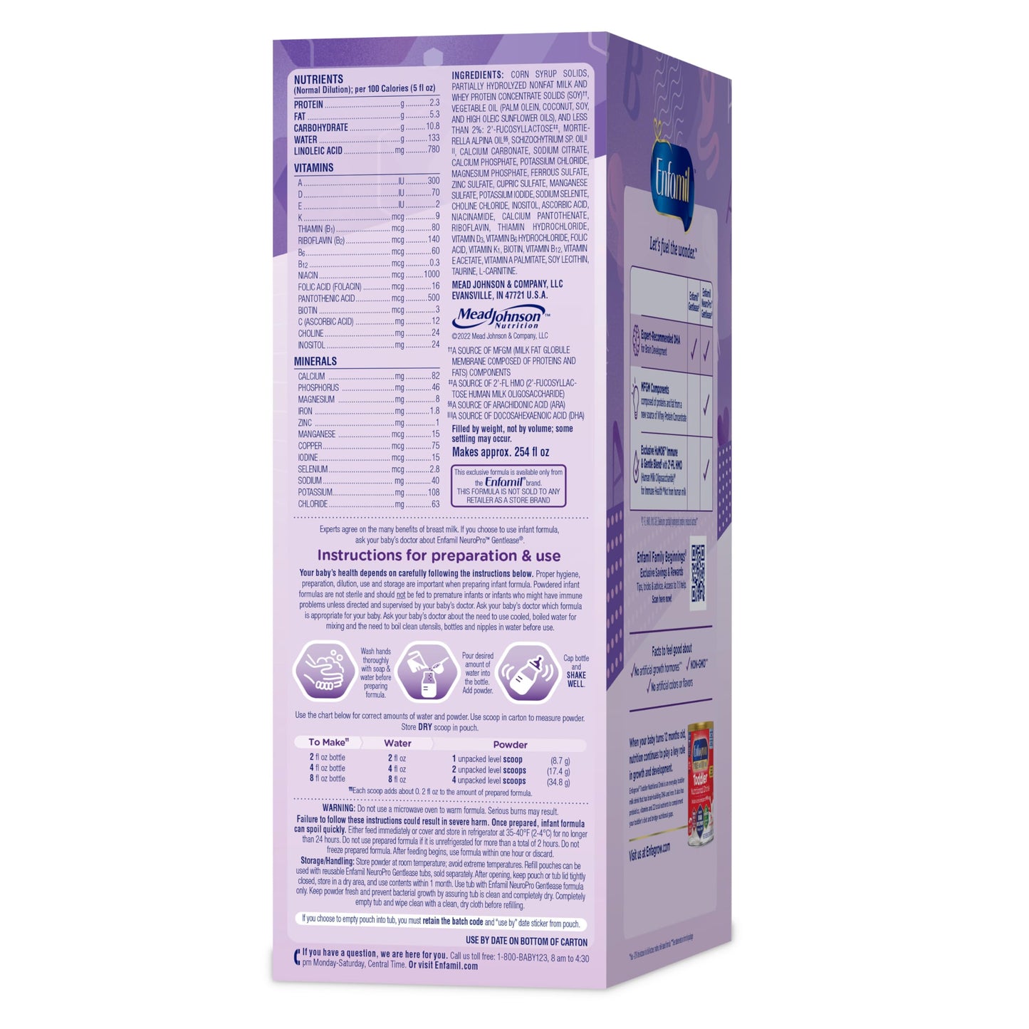 Enfamil Neuropro Gentlease Baby Formula, Brain Building Dha, Humo6 Immune Blend, Designed To Reduce Fussiness, Crying, Gas & Spit-Up In 24 Hrs, Has Prebiotics To Promote Softer Stools, Baby Milk, 35.2 Oz (Pack Of 4)