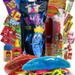 Chamoy Pickle Kit + Blue Raspberry Pickle In A Pouch For 2 People (21 Pcs) Comes With Takis, Fruit Rollup, Lucas Gusano, Skwinkl