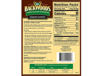 LEM Backwoods Jalapeno Summer Sausage Seasoning, 80 Ounce, for 5 lbs Meat