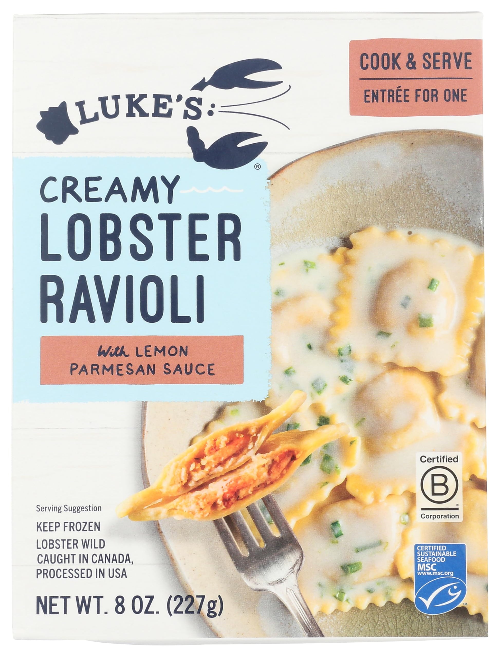 Lukes Lobster Ravioli Lobster, 8 Oz