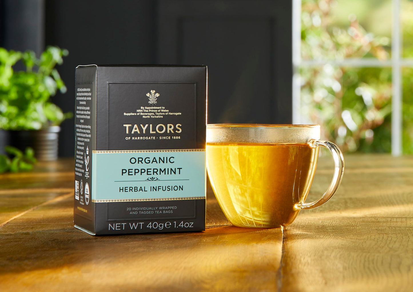 Taylors Of Harrogate Organic Peppermint Herbal Tea, 20 Count (Pack Of 6)