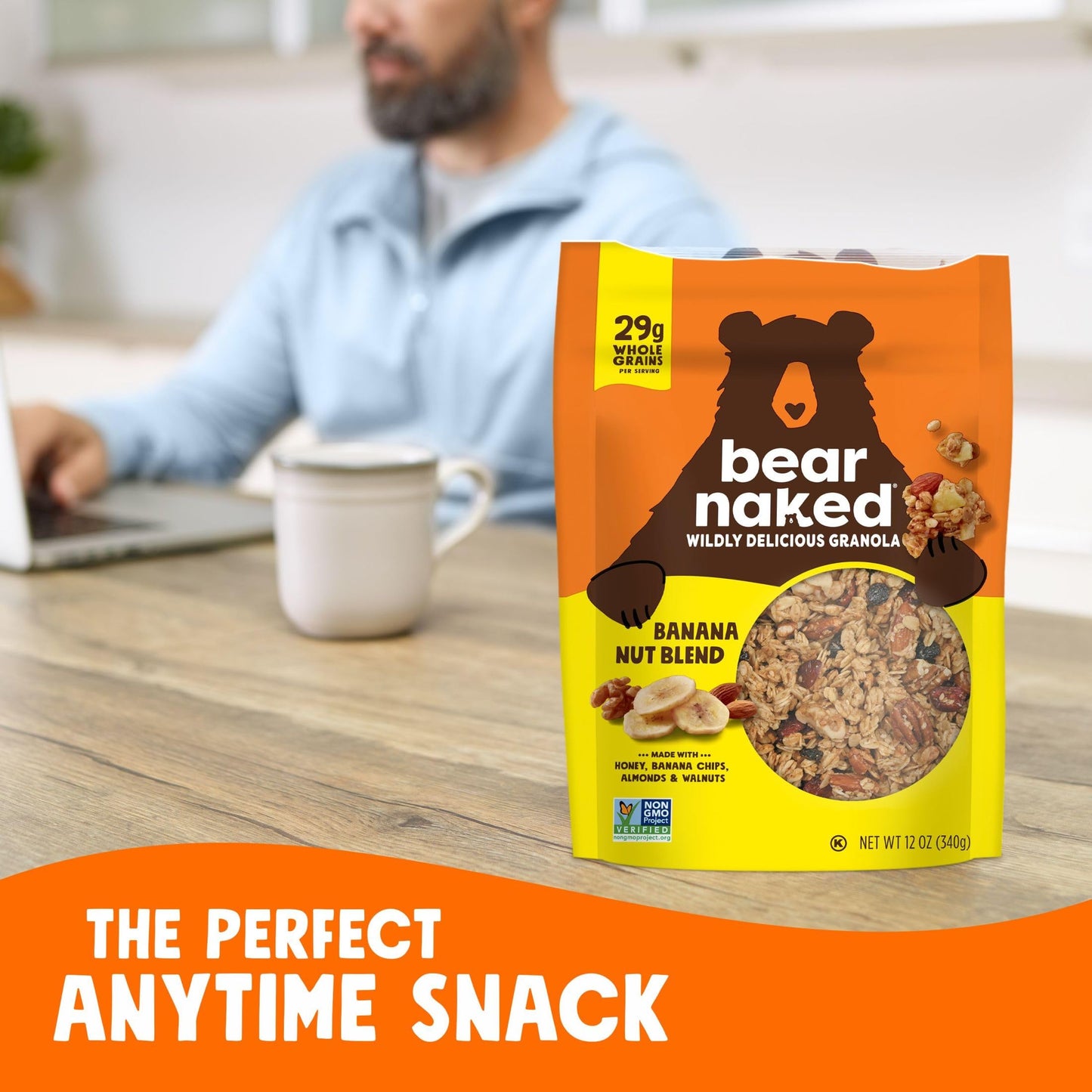 Granola, Bear Naked, Banana Nut, Vegetarian And Non-Gmo Project Verified, 12Oz Bag