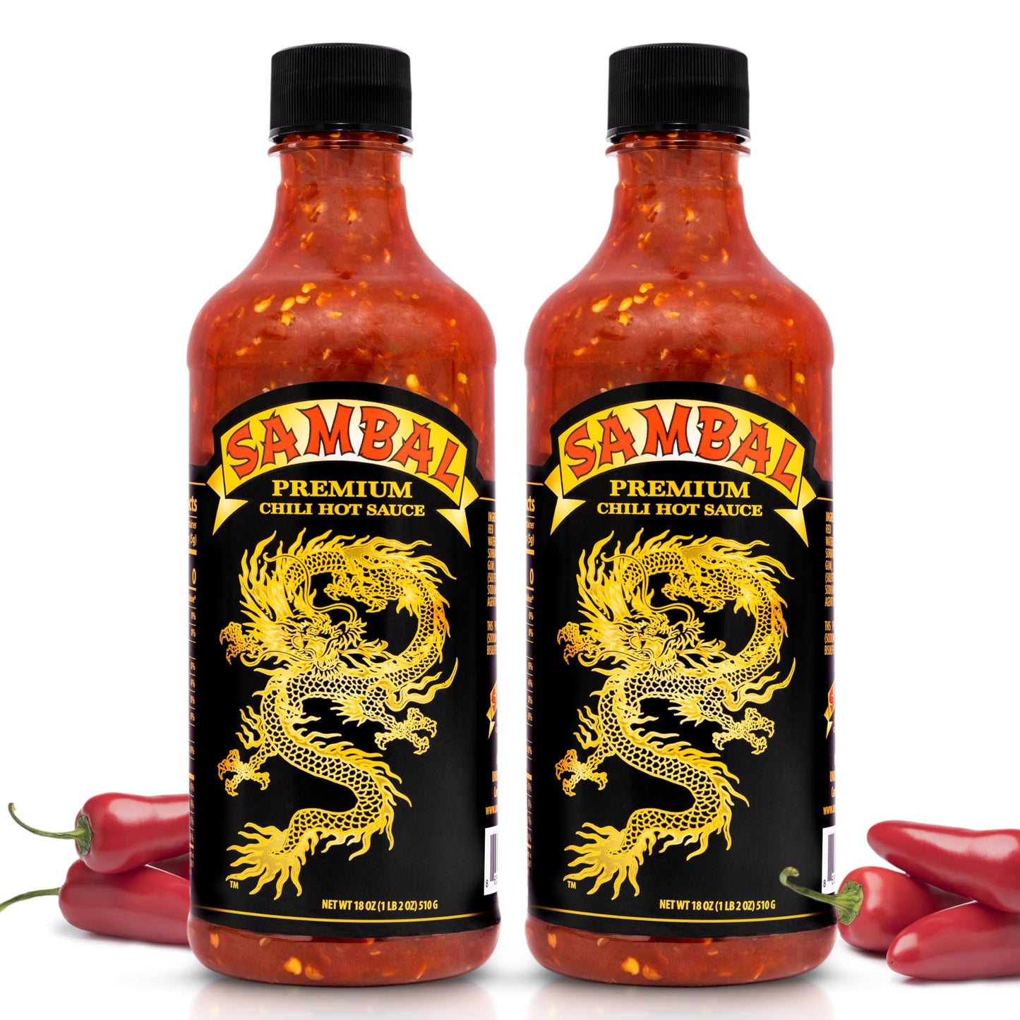 Underwood Ranches Limited Edition Dragon Sambal Sauce - Hot Sauce, Perfect For Spicing Up Any Dish! - Made From Red Jalapeno Pep