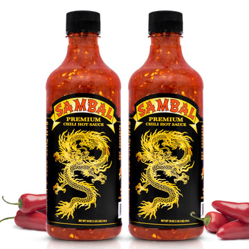Underwood Ranches Limited Edition Dragon Sambal Sauce - Hot Sauce, Perfect For Spicing Up Any Dish! - Made From Red Jalapeno Pep