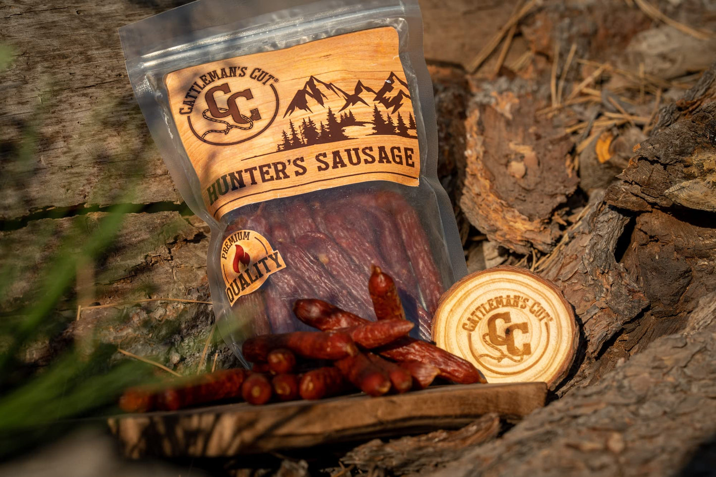 CATTLEMANS CUT Hunters Sausage, 10 Ounce - High-Quality Meat Snack, Pack of 1