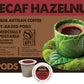 Ekocups Decaf Hazelnut Coffee Pods - Medium Roast  Swiss Water Process  Compostable  Plant-Based & Freshness-Sealed - French Press-Quality Brew - K-Cup Brewer Compatible - 80ct