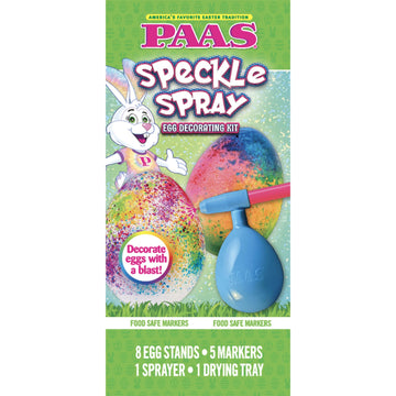 Paas Speckle Spray Easter Egg Decorating Kit - Fun & Easy Speckled Designs With Markers, Sprayer, And 5 Colorful Markers For Vib