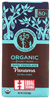 Equal Exchange, Organic Panama Extra Dark Chocolate Bar 2.8 oz Pack of 12