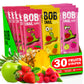 BOB SNAIL Healthy Fruit Snacks for Kids and Adults - 30 Fruit Leather Snacks with Apple, Banana, Strawberry - Vegan Low-Carb Var