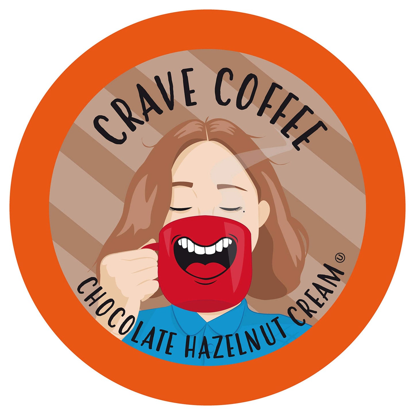 Crave Beverages Chocolate Hazelnut Creme Coffee Pods for Keurig, 100 Count, Choclate Hazelnut Crème