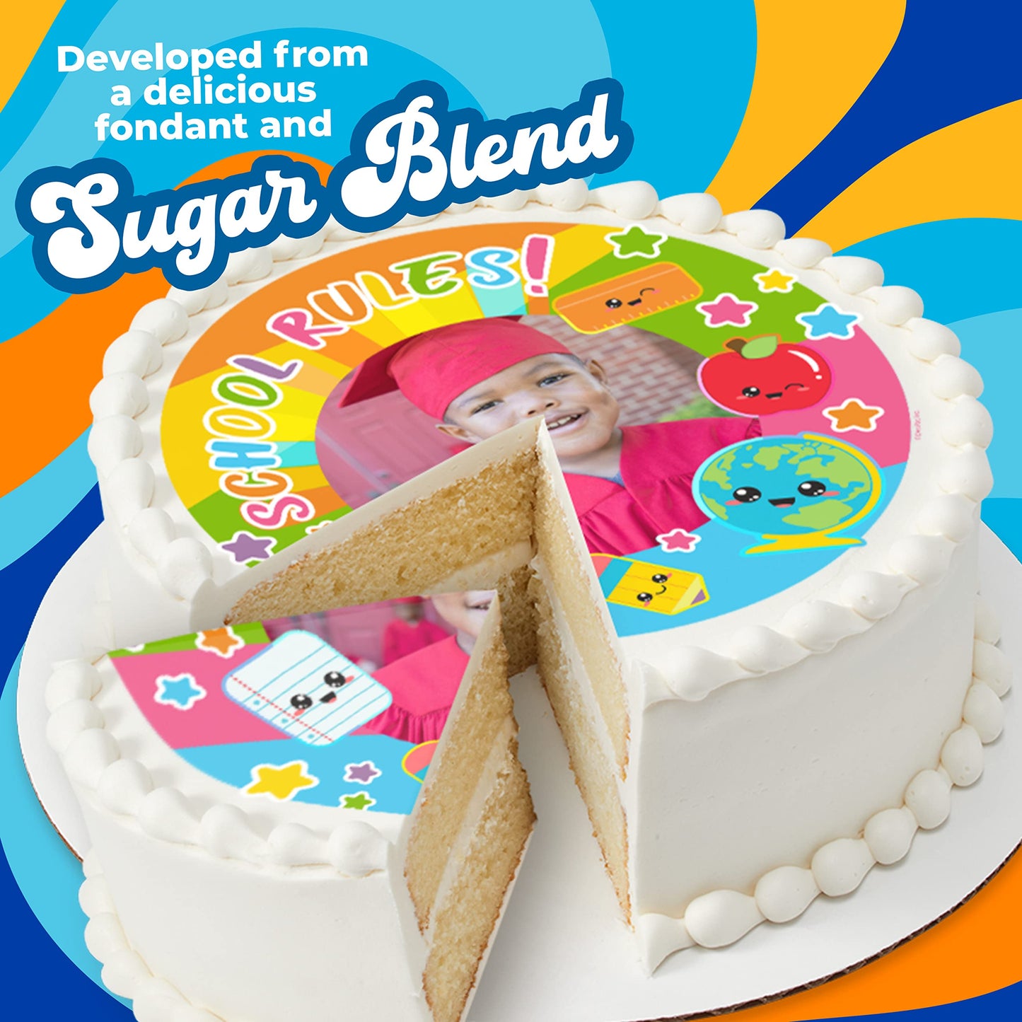 DecoPac PhotoCake® Pre-Cut 3 Circles, A4 Frosting Sheets, Paper, Model 13058, Pack of 144