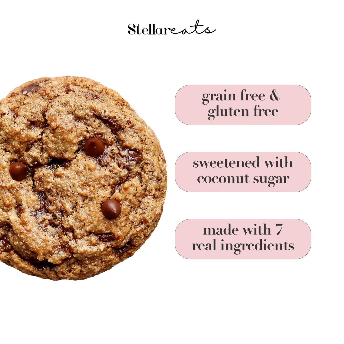 Stellar Eats Grain-Free Chocolate Chip Cookie Mix | Almond Flour-Based | Gluten-Free, Dairy-Free, Paleo-Friendly | Soft, Chewy &